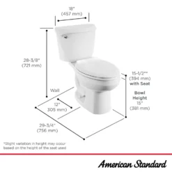 American Standard Reliant Two-Piece 1.28 GPF Single Flush Elongated Standard Height Toilet With Slow-Close Seat In White -The Home Depot white american standard two piece toilets 773ca101 020 40 1000