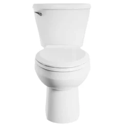 American Standard Reliant Two-Piece 1.28 GPF Single Flush Elongated Standard Height Toilet With Slow-Close Seat In White -The Home Depot white american standard two piece toilets 773ca101 020 77 1000