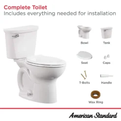 American Standard Cadet 10 In. Antimicrobial 2-Piece 1.28 GPF Single Flush Chair Height Elongated Front Toilet W/ Slow Close Seat In White -The Home Depot white american standard two piece toilets 788ab104 020 40 1000