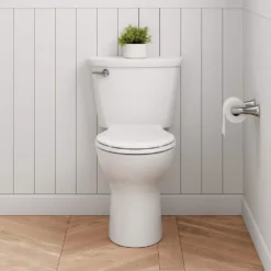 American Standard Cadet 10 In. Antimicrobial 2-Piece 1.28 GPF Single Flush Chair Height Elongated Front Toilet W/ Slow Close Seat In White -The Home Depot white american standard two piece toilets 788ab104 020 c3 1000