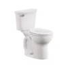 American Standard Cadet 10 In. Antimicrobial 2-Piece 1.28 GPF Single Flush Chair Height Round Toilet With Slow Close Seat In White