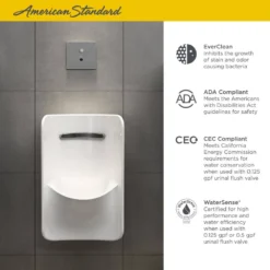 American Standard Greenbrook 0.125/0.50 GPF Urinal With Back Spud In White -The Home Depot white american standard urinals 6517001ec 020 40 1000