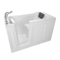 American Standard Acrylic Luxury Series 48 In. X 28 In. Left Hand Drain Walk-in Soaking Bathtub In White