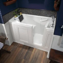 American Standard Acrylic Luxury 54 In. X 36 In. Right Hand Drain Walk-in Whirlpool Bathtub In White -The Home Depot white american standard walk in tubs 3051 119 wrw e1 1000