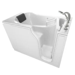 American Standard Gelcoat Premium Series 52 In. X 30 In. Right Hand Drain Walk-in Soaking Bathtub In White