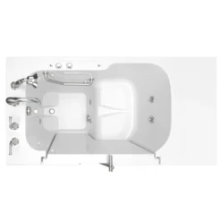 American Standard Gelcoat Value Series 52 In. X 32 In. Left Hand Drain Touch Control Walk-in Whirlpool Bathtub In White -The Home Depot white american standard walk in tubs 3252od 709 wlw pc 40 1000