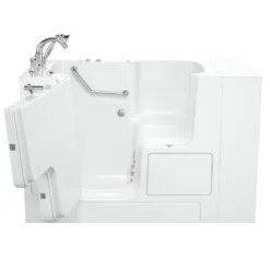 American Standard Gelcoat Value Series 52 In. X 32 In. Left Hand Drain Touch Control Walk-in Whirlpool Bathtub In White -The Home Depot white american standard walk in tubs 3252od 709 wlw pc a0 1000