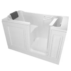 American Standard Acrylic Luxury Series 60 In. X 32 In. Right Hand Drain Walk-in Soaking Bathtub In White