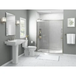 American Standard Ovation 32 In. X 60 In. X 72 In. 5-Piece Glue-Up Alcove Shower Wall Set In White Marble -The Home Depot white marble american standard alcove shower walls surrounds 2968swt60 252 40 1000