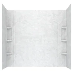American Standard Ovation 32 In. X 60 In. X 59 In. 5-Piece Glue-Up Alcove Bath Wall Set In White Marble