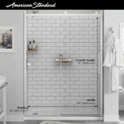American Standard Passage 32 In. W X 72 In. H Four Piece Glue Up Acrylic Alcove Shower Wall Set In White Subway Tile -The Home Depot white subway tile american standard alcove shower walls surrounds p2969swt 375 1f 1000