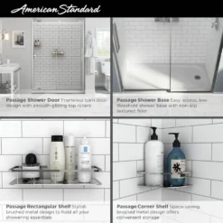 American Standard Passage 60 In. X 72 In. 3-Piece Glue-Up Alcove Shower Wall, Door And Base Kit With Right Hand Drain In White Subway Tile -The Home Depot white subway tile american standard shower stalls kits p2712rho 375 a0 1000